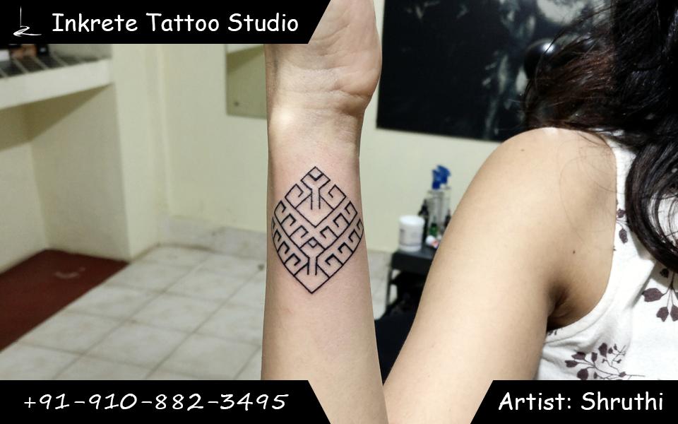 tree of life tattoo, geometric tattoo, small tatto ideas