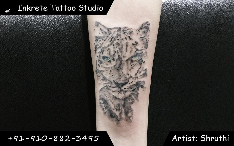 Cheetah tattoo, forearm tattoo for women, fierce animal eye tattoo