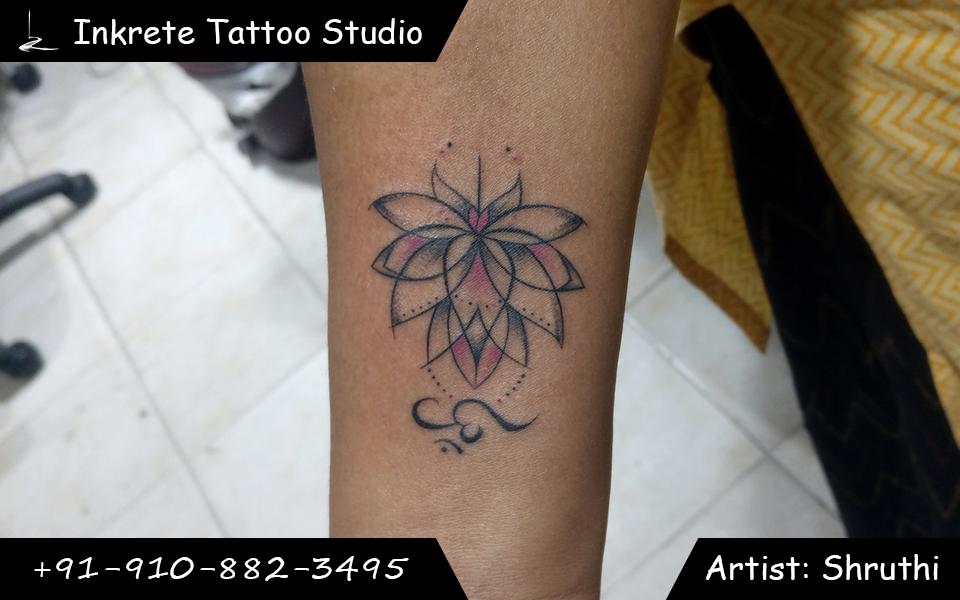 Lotus tattoo, religious tattoo, Sacred tattoo