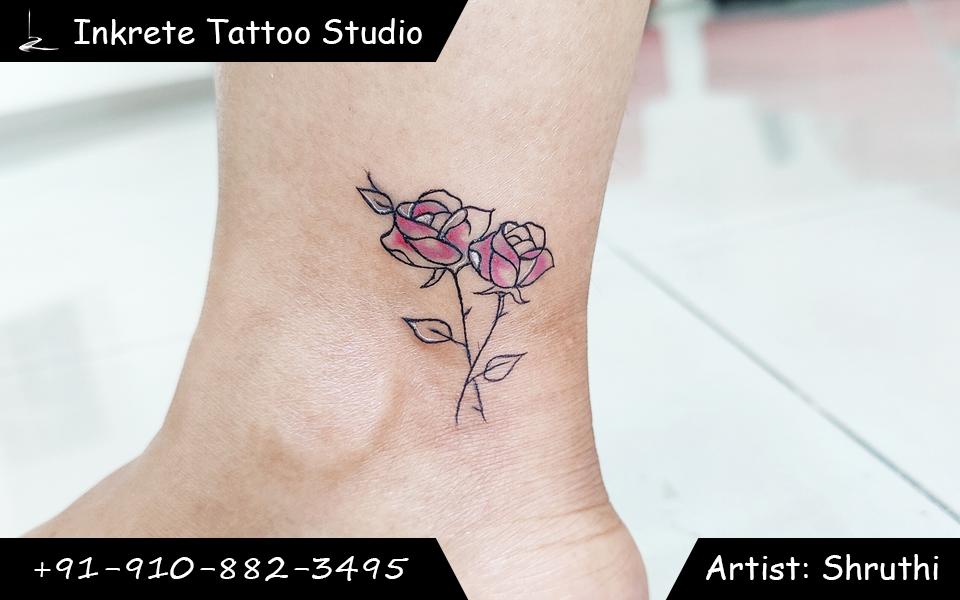 minimal tattoo, floral tattoo, fine line tattoo