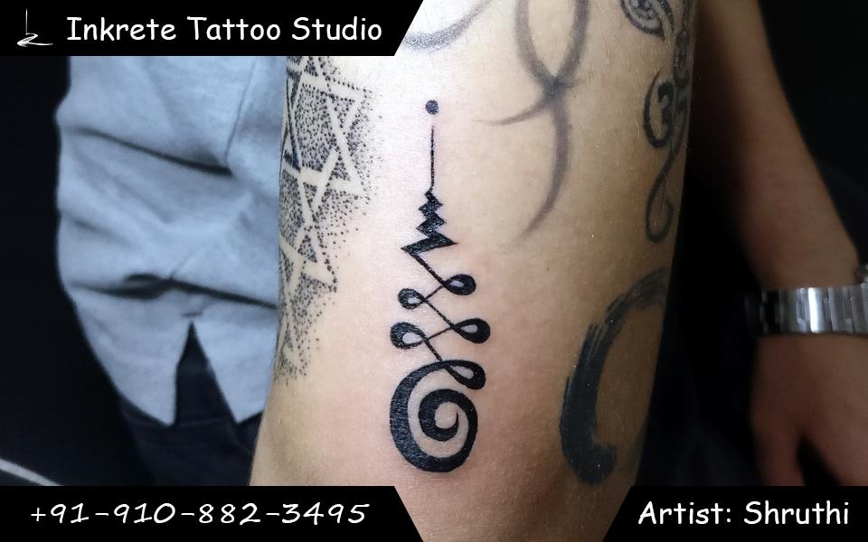 Unalom tattoo, elbow tattoo, minimal tattoo