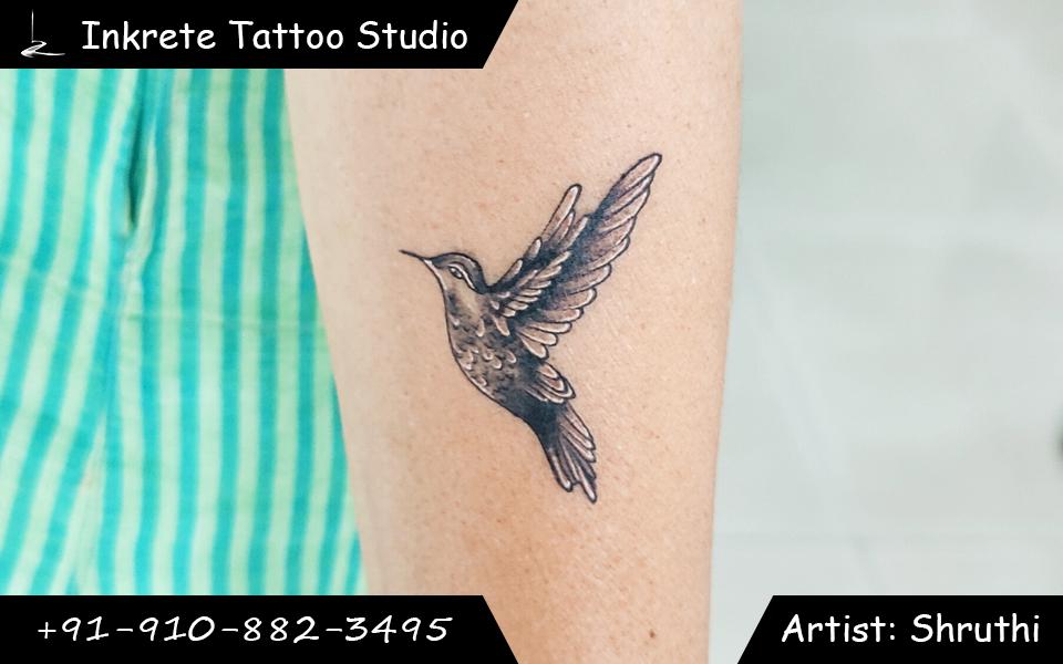 bird tattoo, minimal tattoo, 3d tattoo