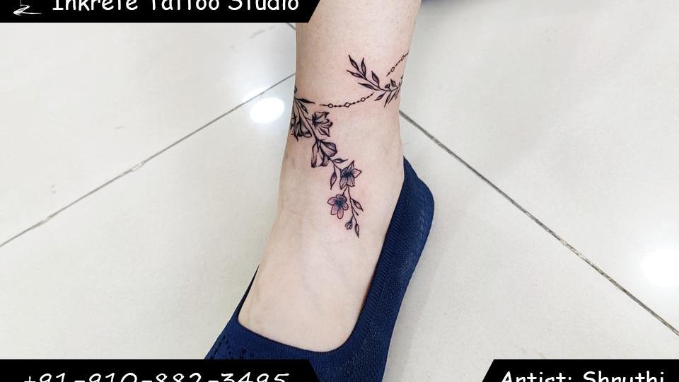 Elegance at Every Step: Exploring Customized Fine Line Ankle Tattoos at Inkrete Tattoo Studio